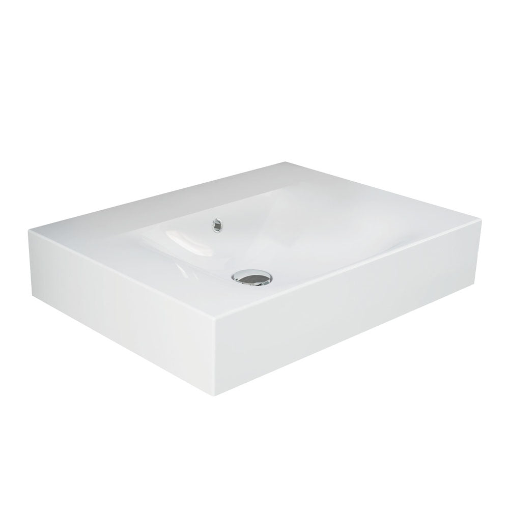 Fienza 06100AWHA RAK Des 61 Wall Basin, No Tap Hole, Alpine White
