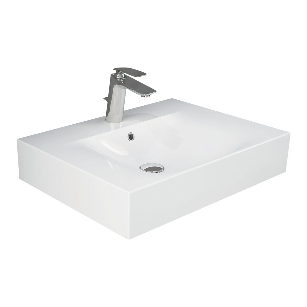 Fienza 06101AWHA RAK Des 61 Wall Basin, One Tap Hole, Alpine White