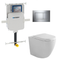 Fienza Toilet Package Isabella Wall Faced Gloss White Pan Slim Seat, Geberit Inwall Cistern, Sigma 30 Chrome Buttons - Special Order