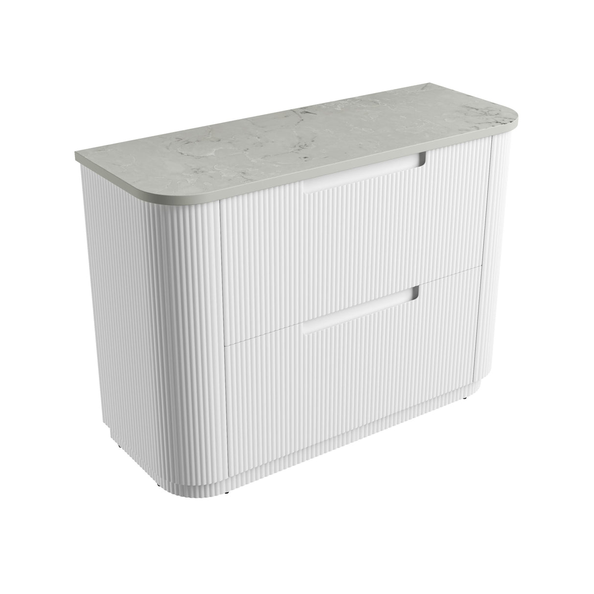 Aulic 1200mm Curva Floorstanding Vanity with Solid Surface Top Alpine Top CA57-1200-ST86FT Vanity Units