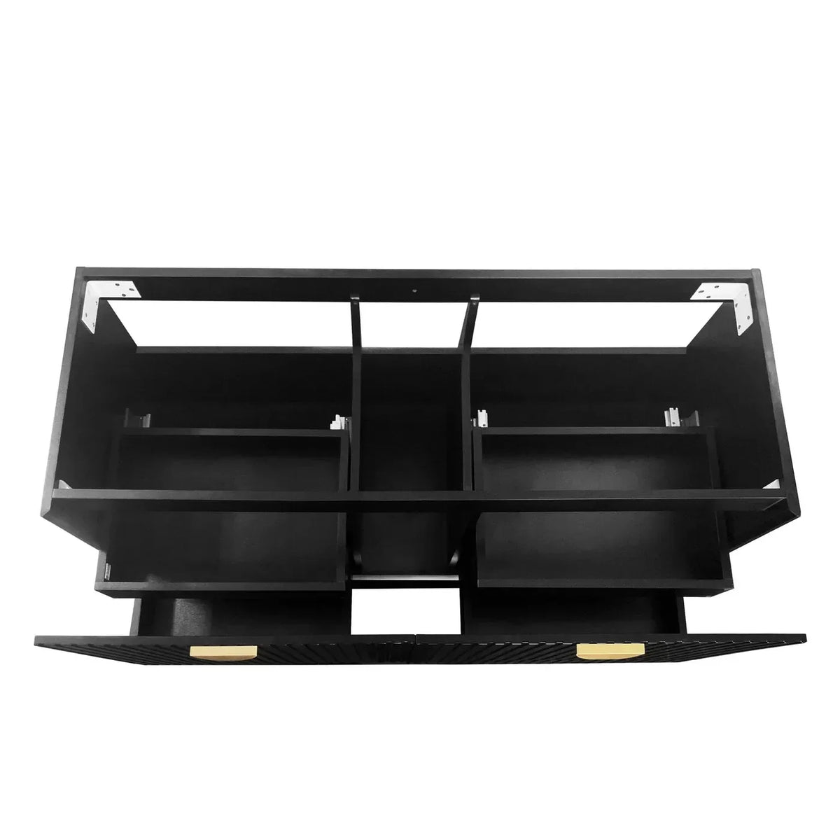 Otti Marlo Wall Hung Vanity, Satin Black