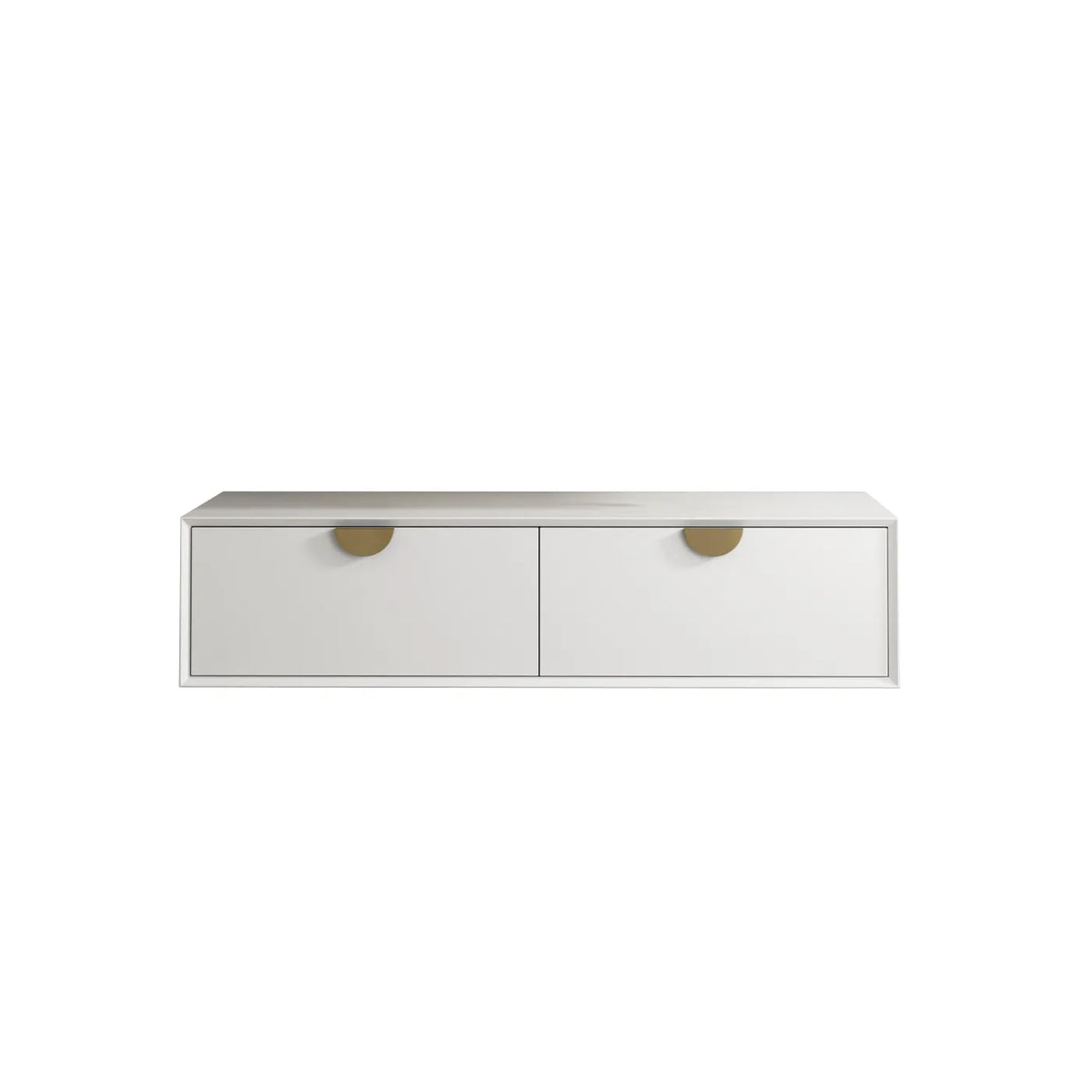 Otti Moonlight Wall Hung Vanity, Satin White