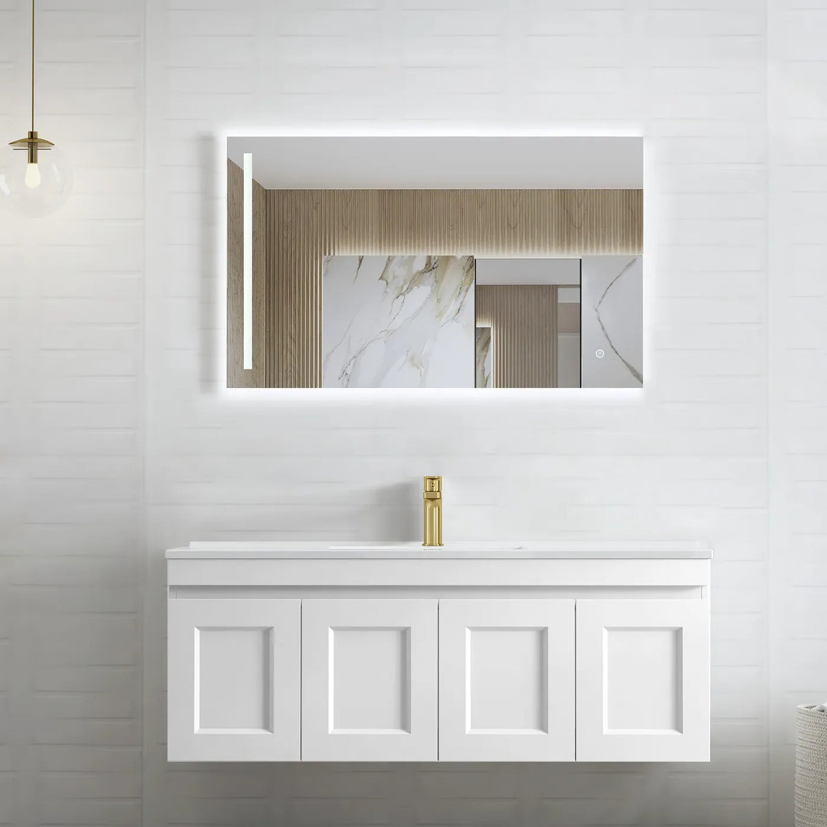 Otti Hampton Mark II Wall Hung Vanity - Satin White
