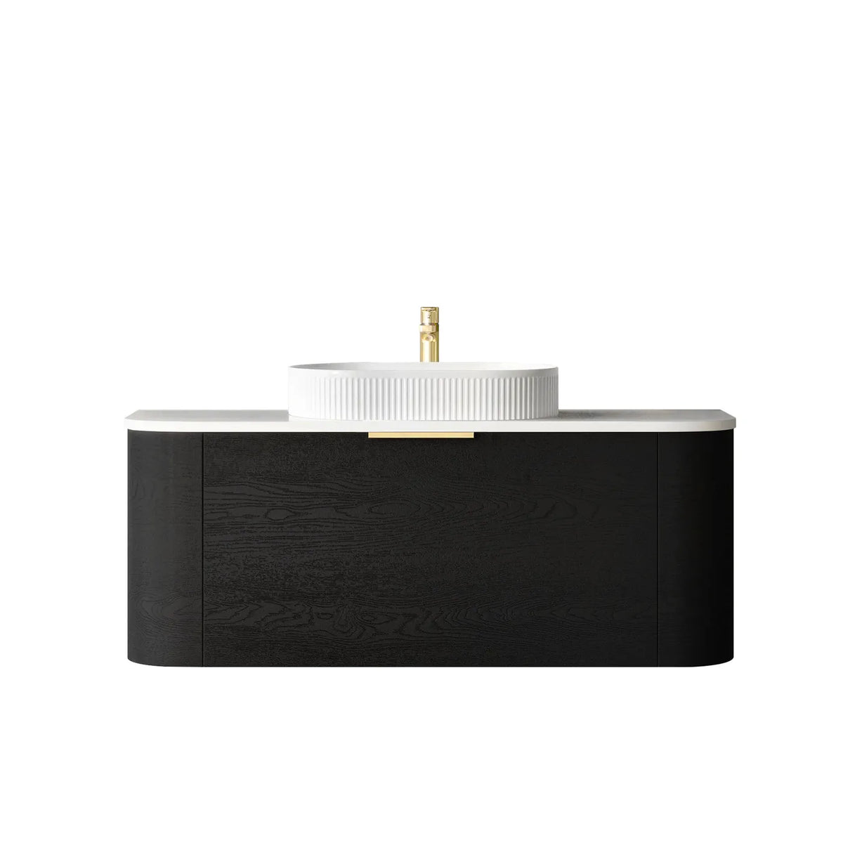 Otti Bondi Wall Hung Vanity, Black Oak