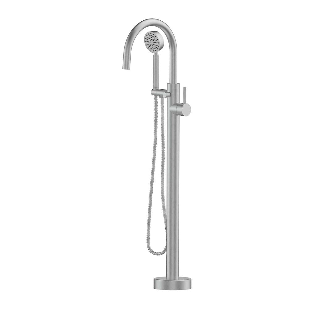 Greens Gisele Freestanding Bath Filler, Brushed Stainless, 1844830