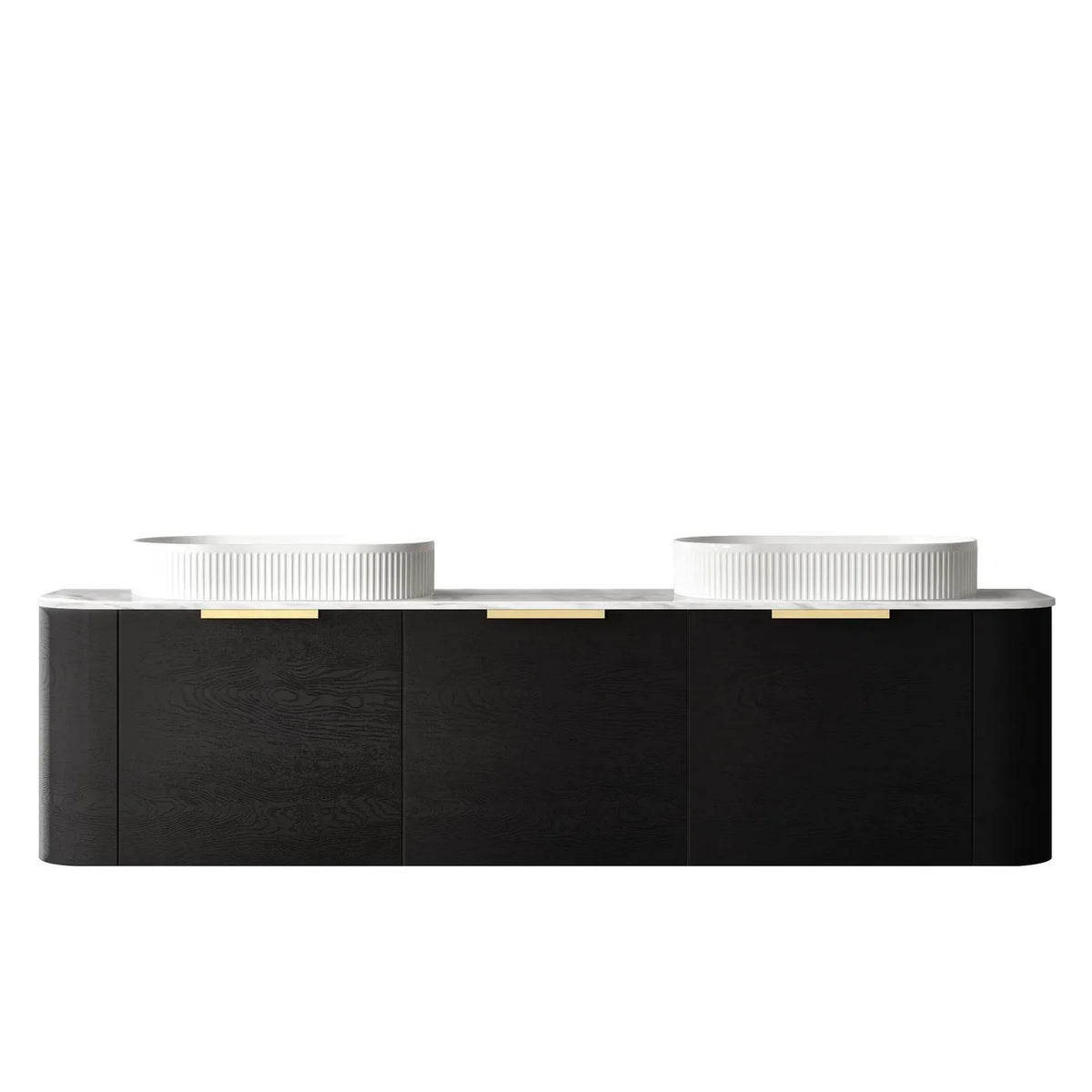 Otti Bondi Wall Hung Vanity, Black Oak