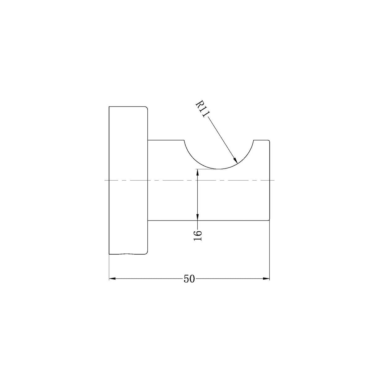 Nero NR1982MB Mecca Robe Hook - Matte Black