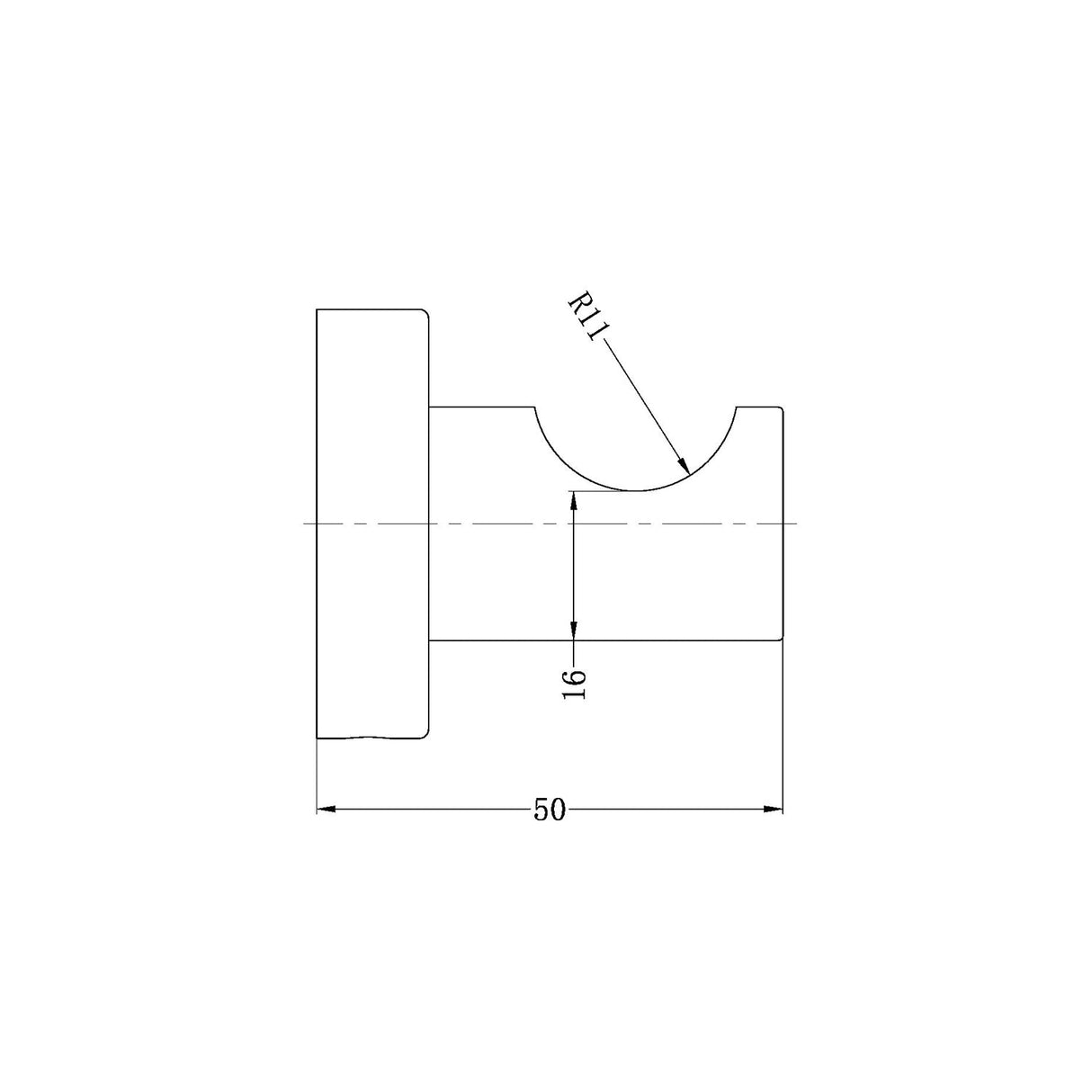 Nero NR1982MW Mecca Robe Hook - Matte White