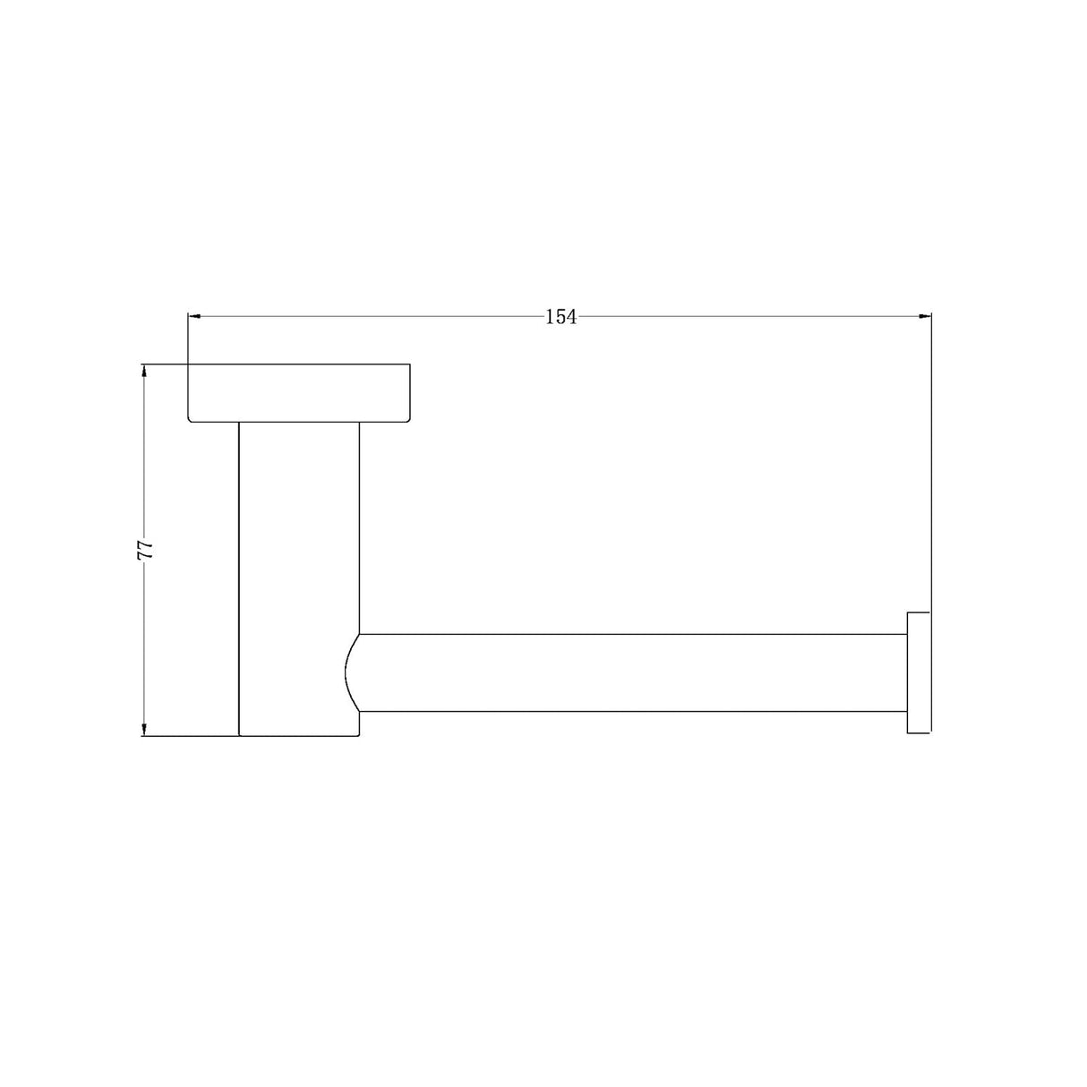 Nero NR1986BN Mecca Toilet Roll Holder - Brushed Nickel