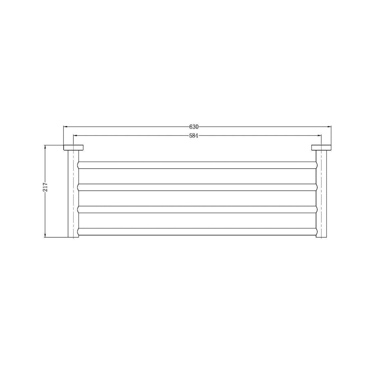 Nero NR1989GM Mecca Towel Rack - Gunmetal Grey