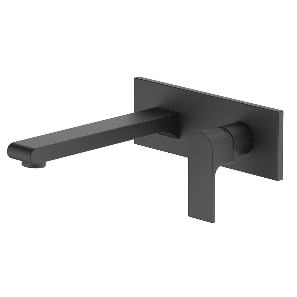 Abey Park Avenue Wall Bath/Basin Spout Set, Black, 1B-2WS-B