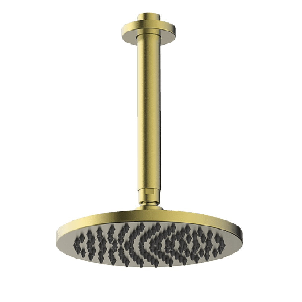 Abey Gareth Ashton Vertical Overhead Shower, Brushed Brass, 1SVRO-BB