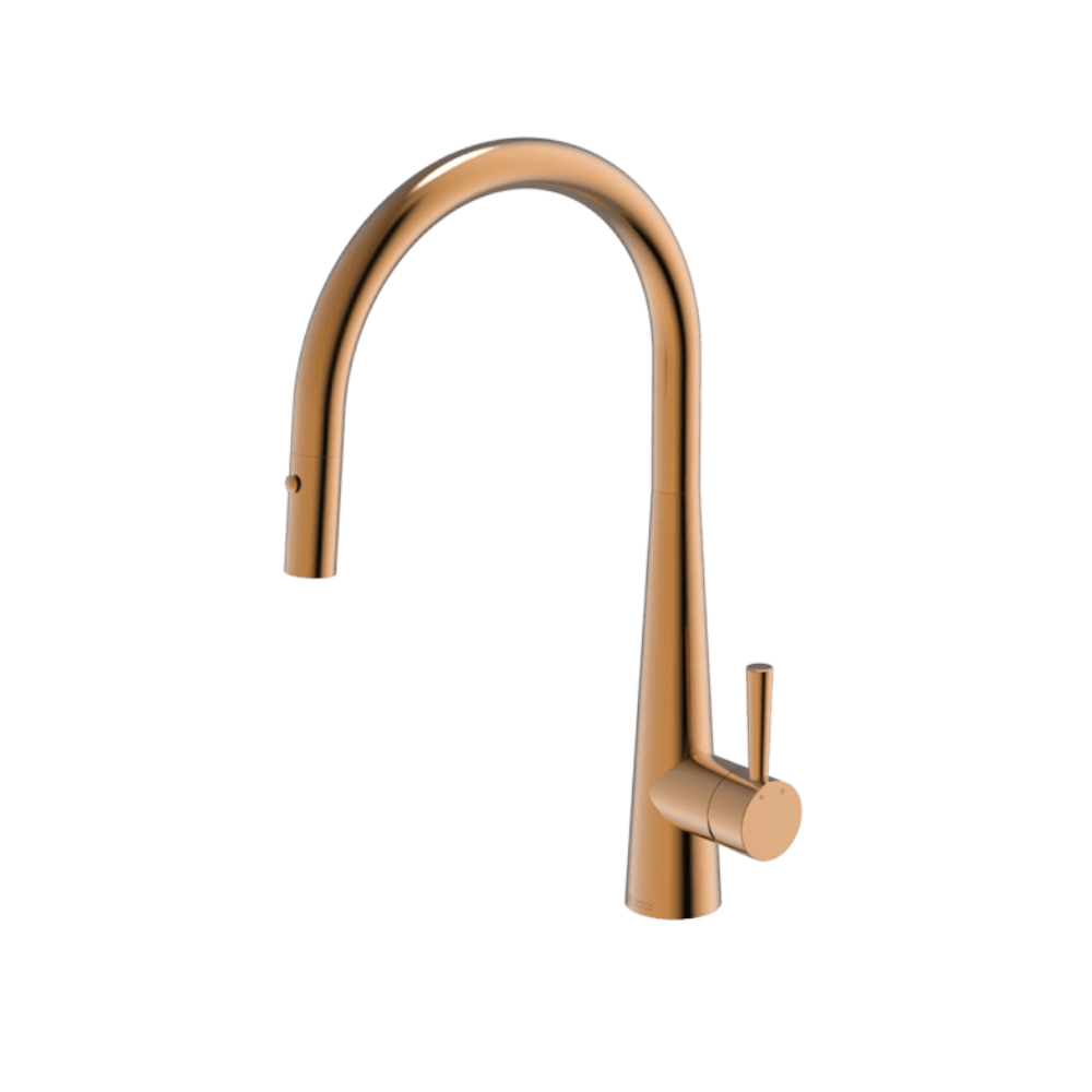 Abey Gareth Ashton Gooseneck Pull Out Mixer, Artisan Copper, KTA014-CO