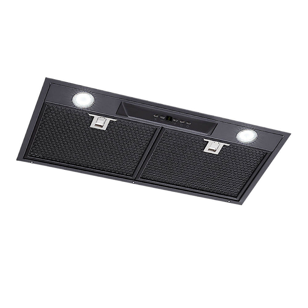 Schweigen UM1170-6BSP 60cm Silent Undermount Rangehood, 1600m3/hr, Matte Black