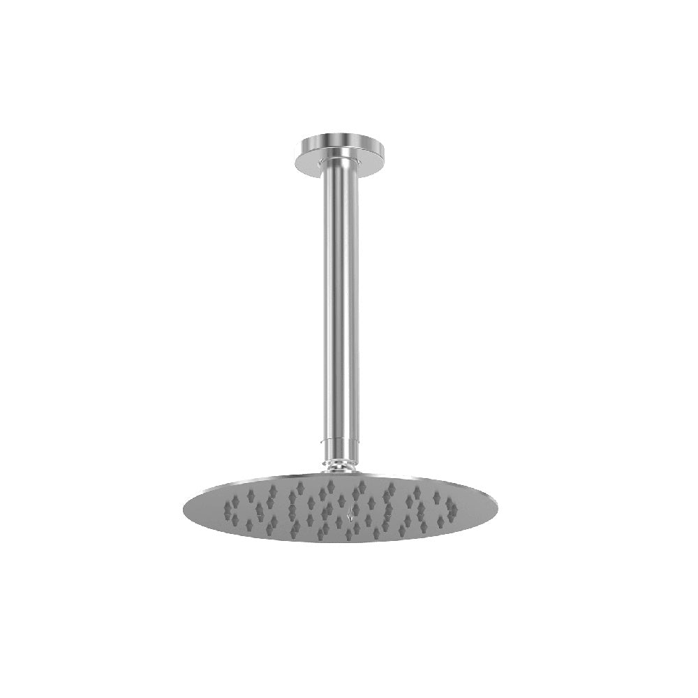 Abey Gareth Ashton Round Shower Head & Ceiling Dropper Arm 316 Marine Grade Stainless Steel, RDS05-316