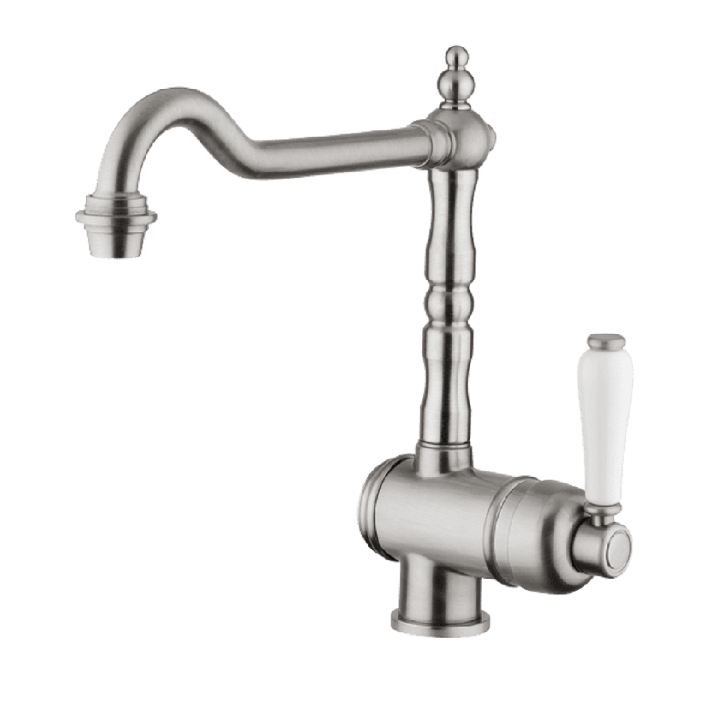 Abey Provincial Kitchen Mixer, Single Lever, Brushed Nickel, 2050BN