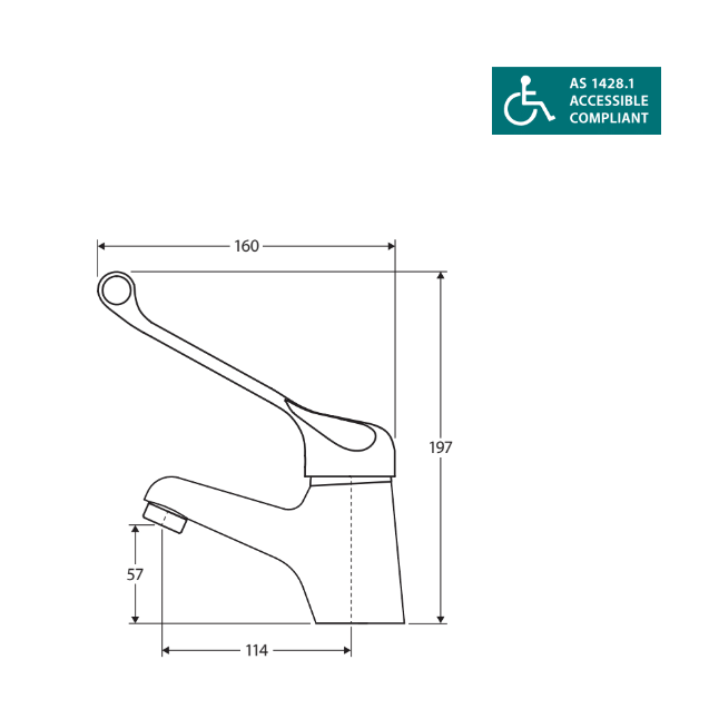 Fienza CARE2L Accessible Toilet Care Kit 2 with Left Hand 40° Degrees Rail, Blue Seat