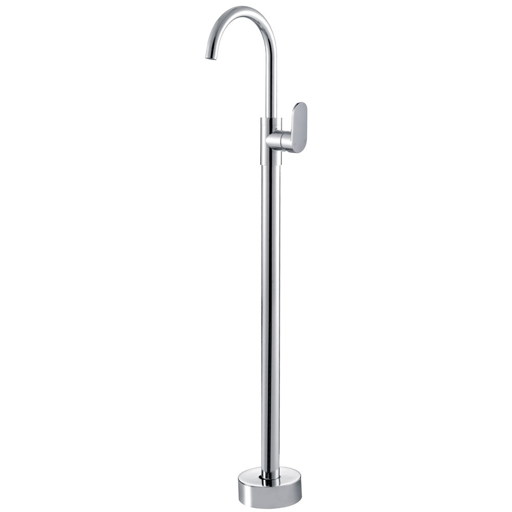 Fienza 221112BN-LF Empire Slim Floor Mounted Basin/Bath Mixer Lead Free, Brushed Nickel