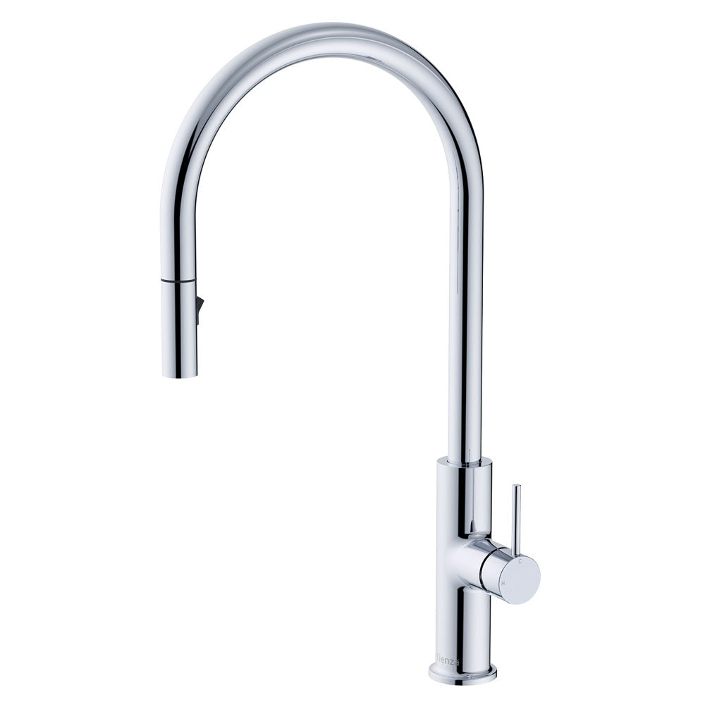 Fienza Kaya Pull Out Sink Mixer Chrome 228108 Kitchen Taps