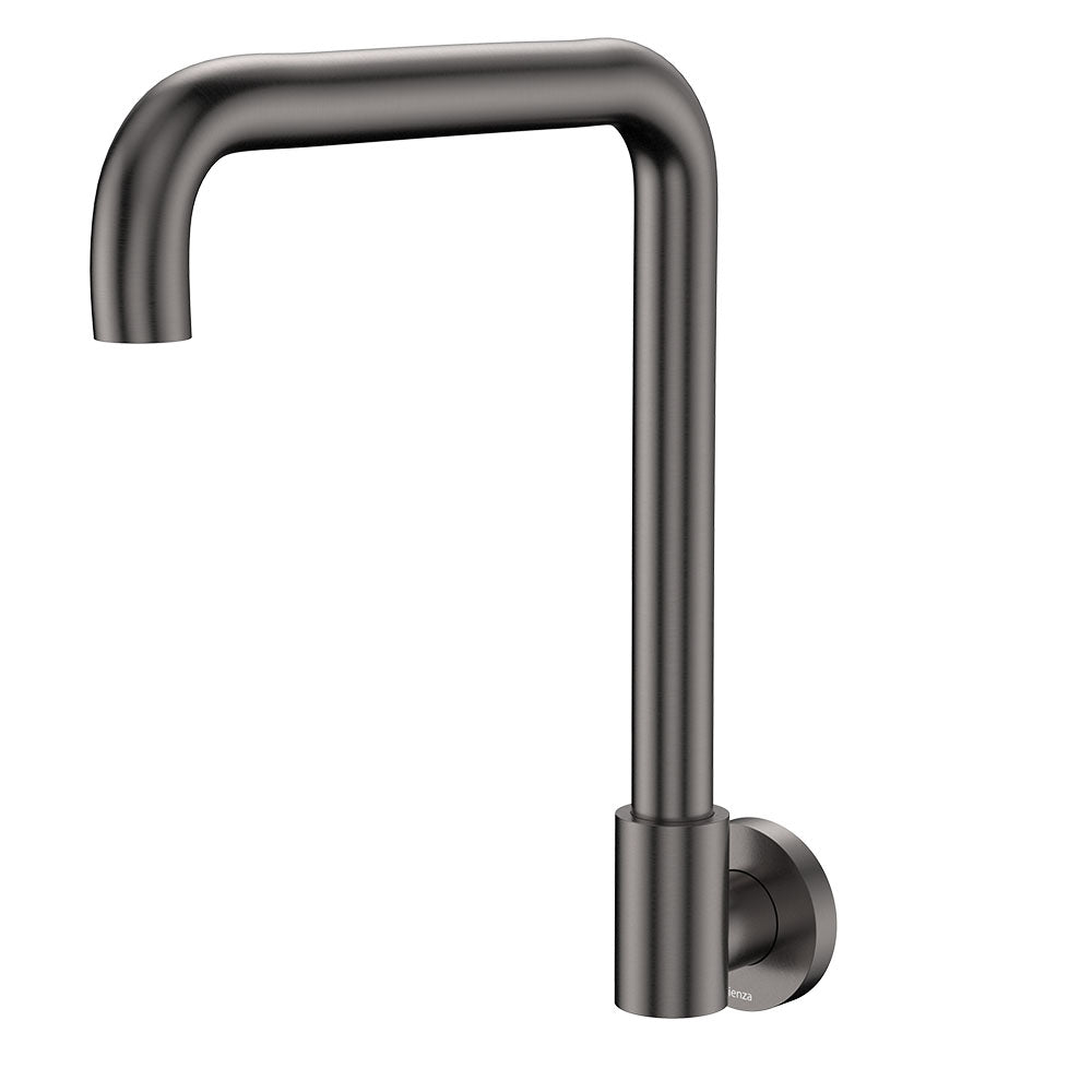 Fienza 228122GM-LF Kaya Squareline Wall Swivel Outlet Set, Gun Metal