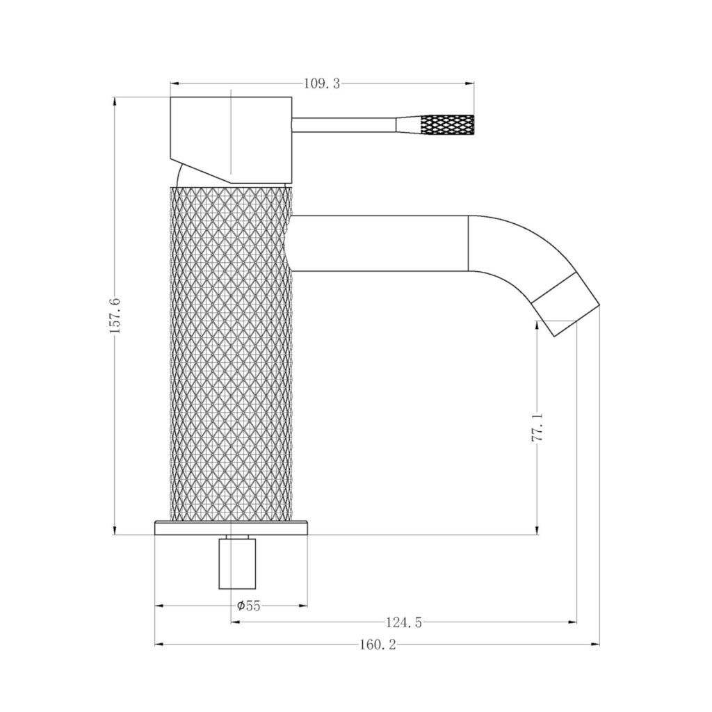 Nero NR251901BG Opal Basin Mixer - Brushed Gold