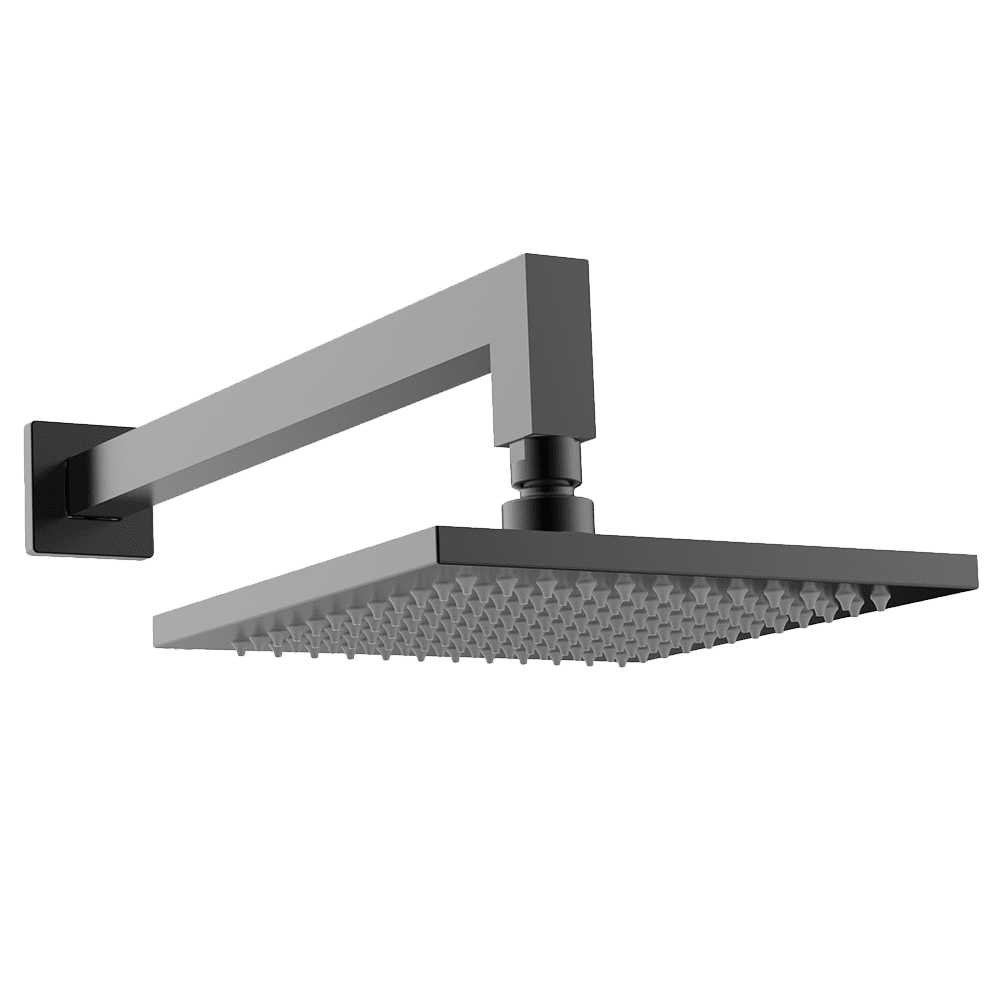 Abey Gareth Asthon Horizontal Overhead Shower, Square, Black, 2SHSQ-B