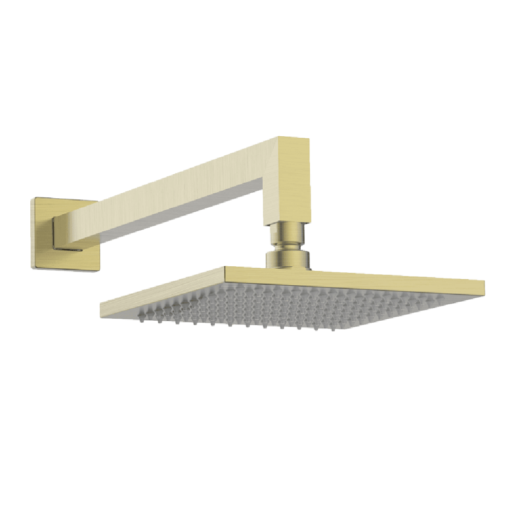 Abey Gareth Asthon Horizontal Overhead Shower, Square, Brushed Brass, 2SHSQ-BB