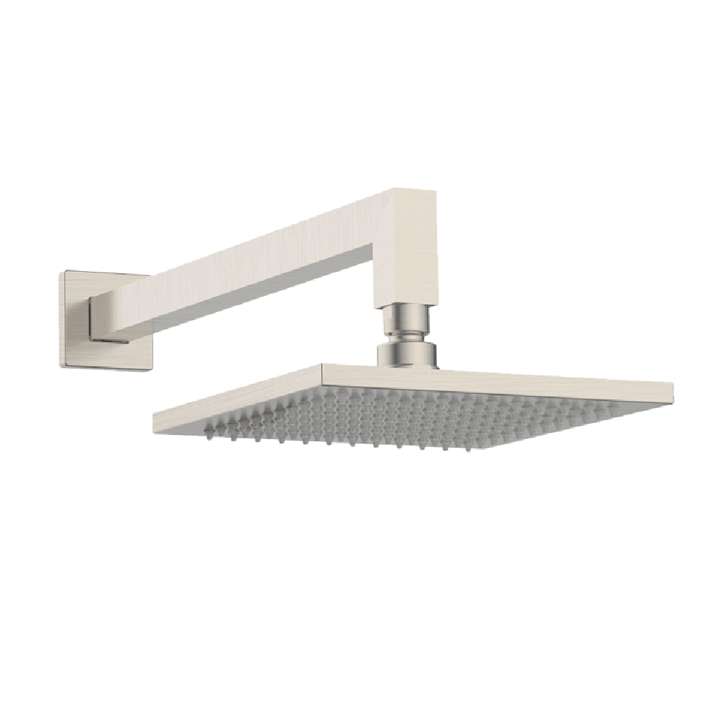 Abey Gareth Asthon Horizontal Overhead Shower, Square, Brushed Nickel, 2SHSQ-BN
