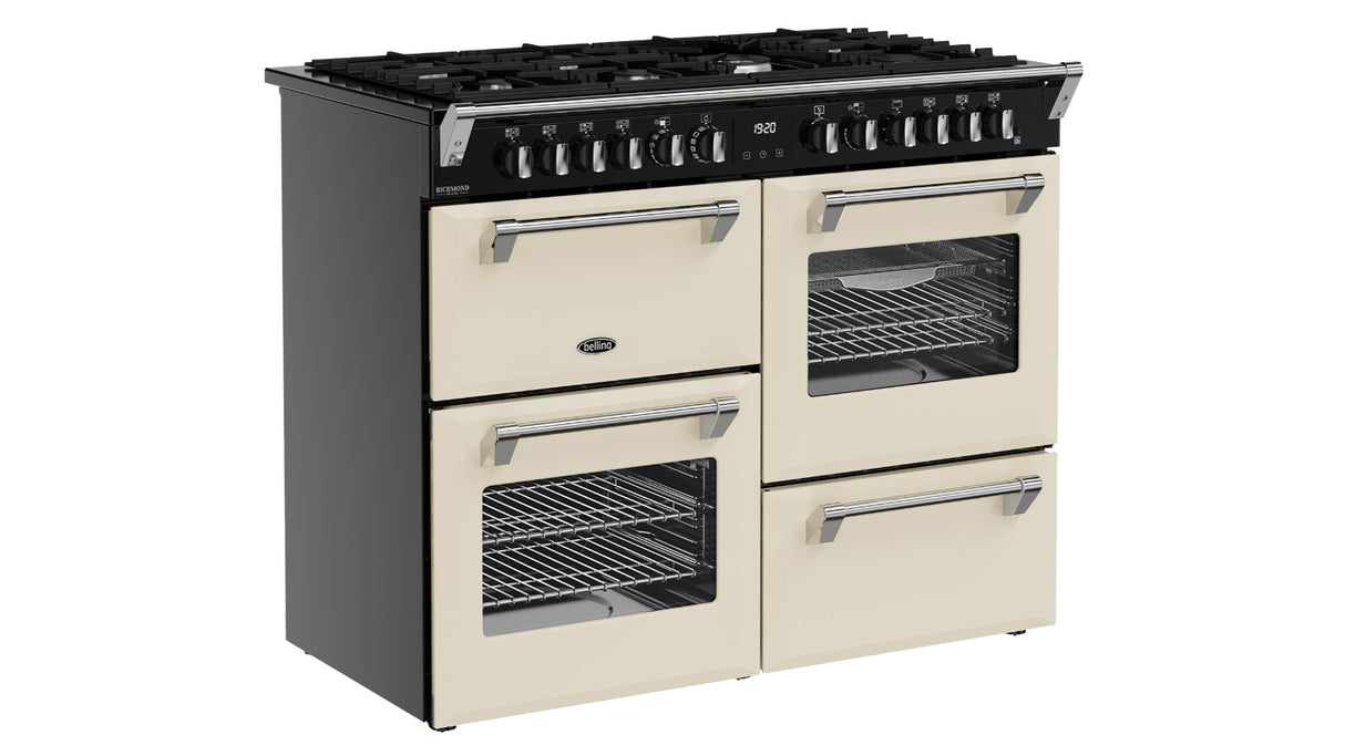 Belling BRDX110DFCR 110cm Richmond Deluxe Dual Fuel Range Cooker - Cream