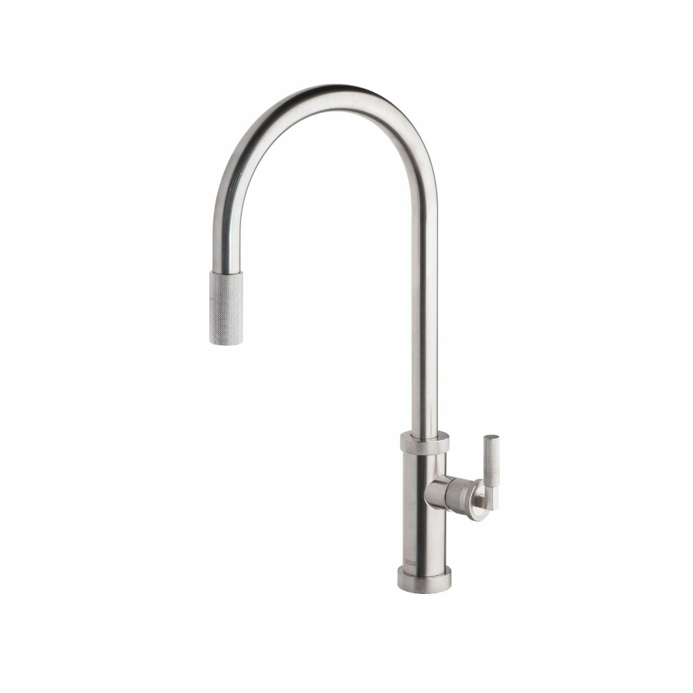 Abey Armando Vicario Urban D Pull Out Mixer, Brushed Nickel, 400728BN