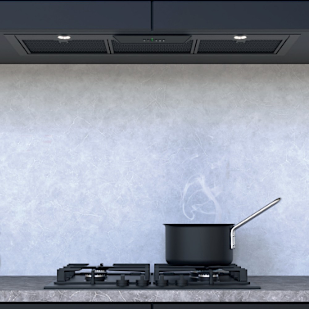 Schweigen UM1170-6BSP 60cm Silent Undermount Rangehood, 1600m3/hr, Matte Black