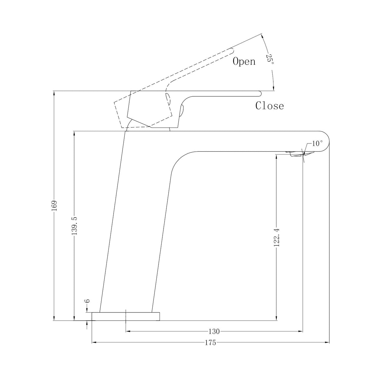 Nero NR321501GM Bianca Basin Mixer - Gunmetal Grey