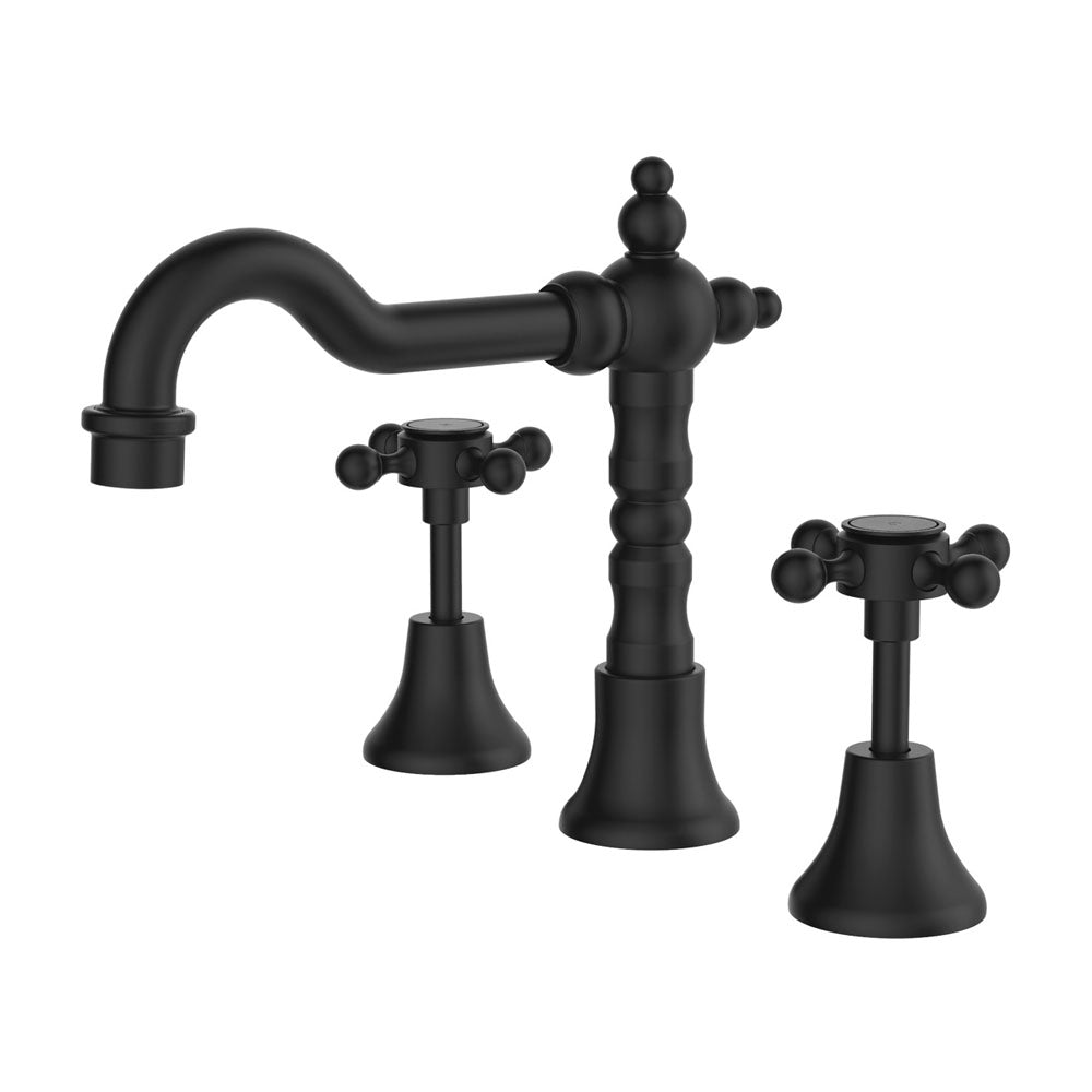 Fienza 336101BK-LF Lillian Shepherds Crook Basin Set, Matte Black