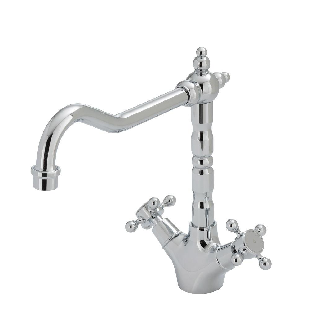 Fienza Lillian 336106 Shepherds Crook Chrome Sink Mixer Kitchen Taps