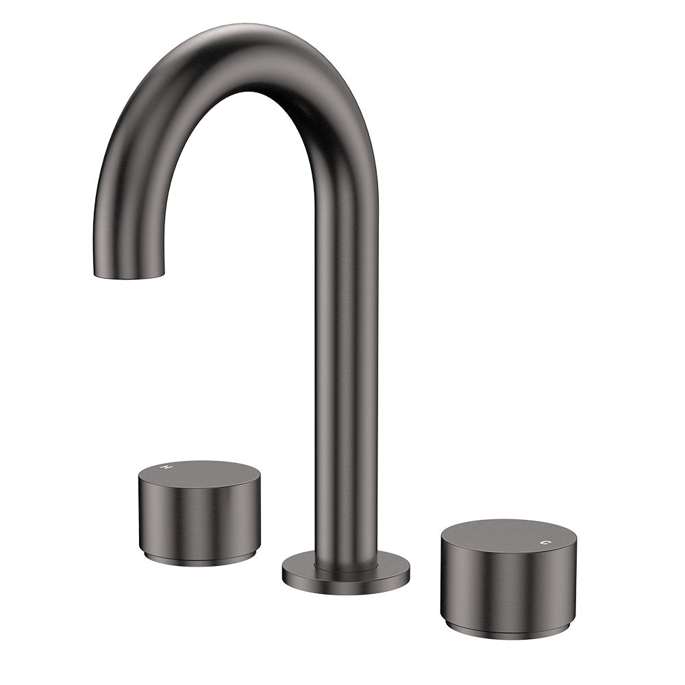 Fienza 338101GM-LF Kaya Round Hob Set Round Taps Gun Metal
