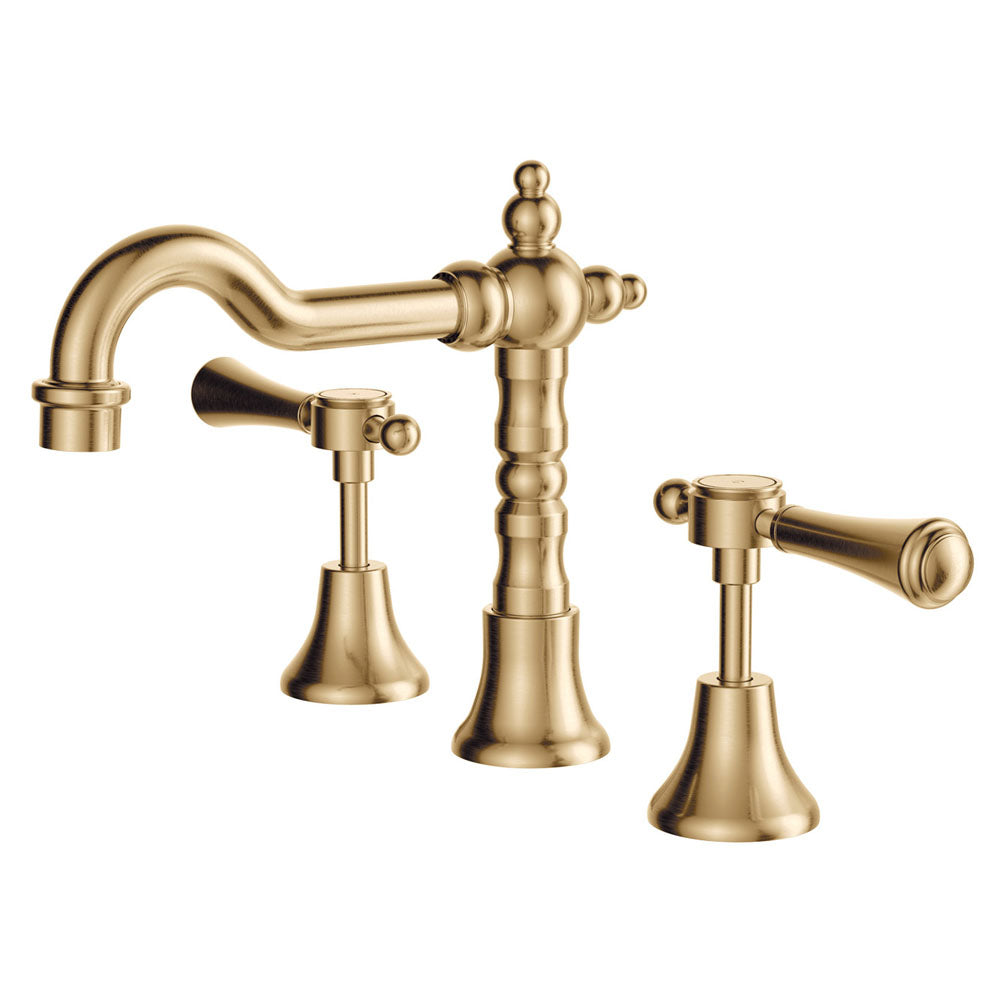 Fienza 339101UU-LF Lillian Shepherds Crook Lever Basin Set, Urban Brass