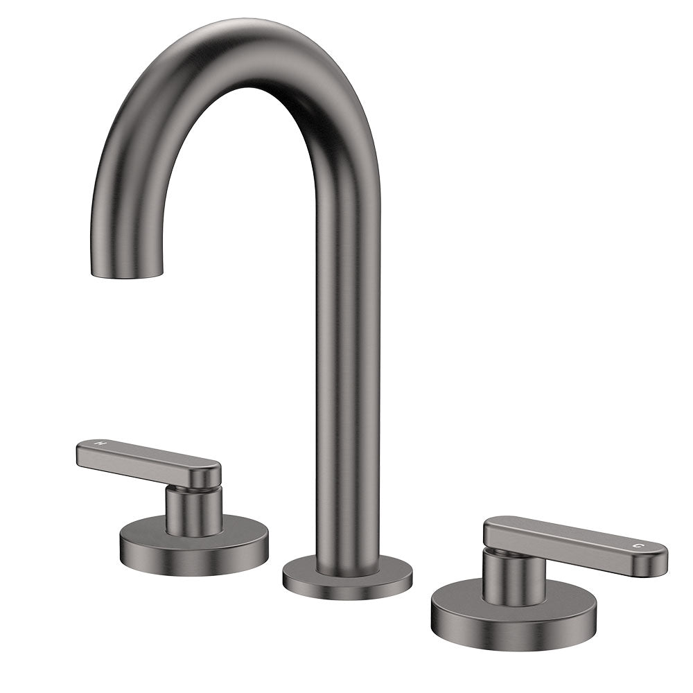 Fienza 344101GM-LF Kaya Round Hob Set Lever Taps Gun Metal