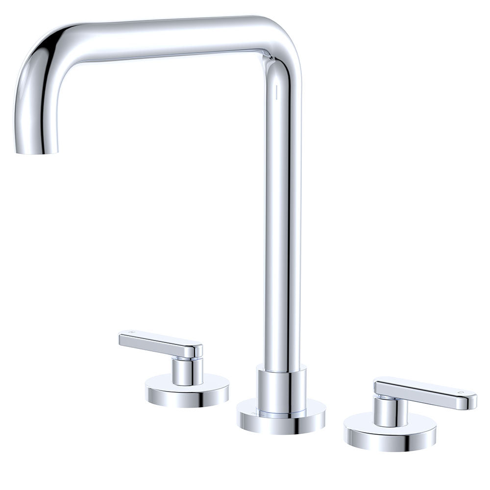Fienza 344106-LF Kaya Squareline Hob Set, Lever Taps, Chrome
