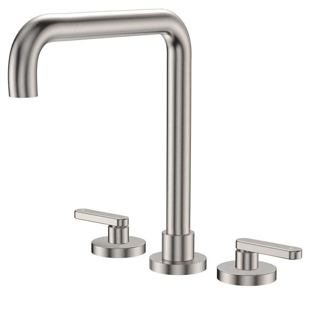 Fienza 344106BN-LF Kaya Squareline Hob Set, Lever Taps, Brushed Nickel