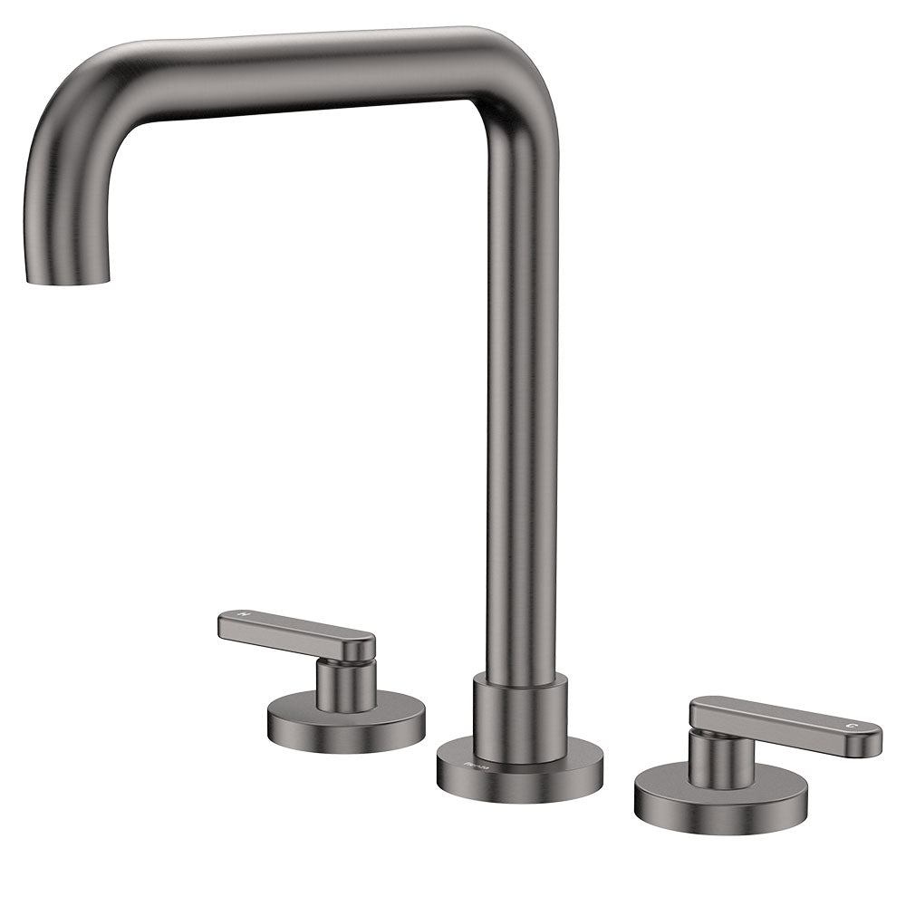 Fienza 344106GM-LF Kaya Squareline Hob Set, Lever Taps, Gun Metal