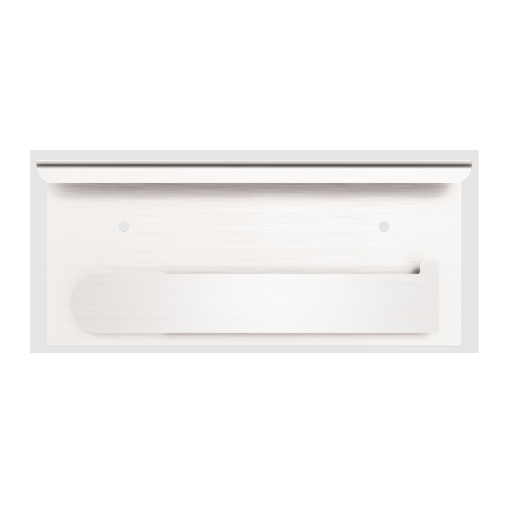 Nero Bianca Toilet Roll Holder with Phone Holder Brushed Nickel NR9086ABN