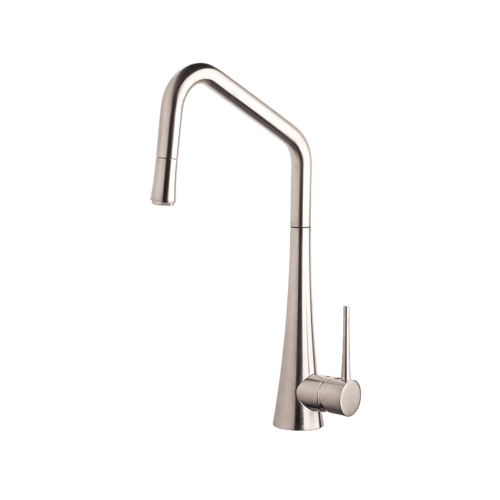 Abey Armando Vicario TINK-D Sidelever Pull Out Sink Mixer, Brushed Nickel, TINKD-BN