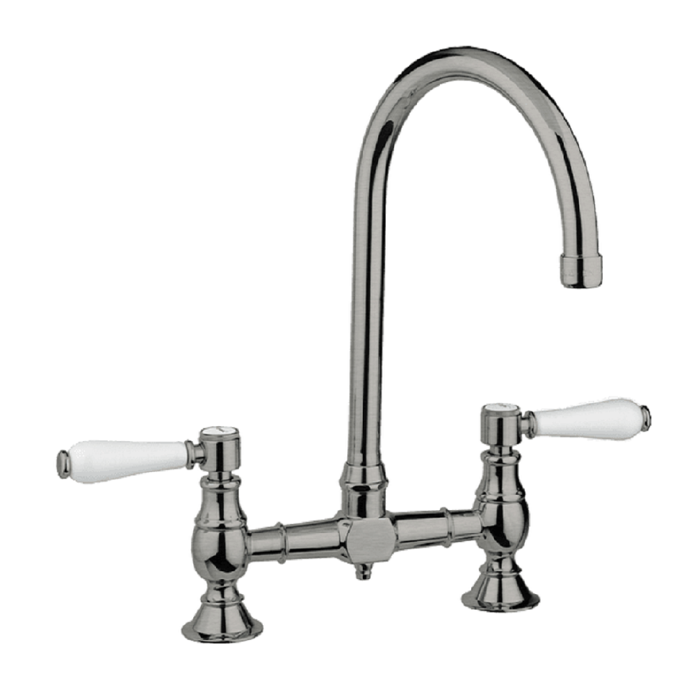 Abey Provincial Kitchen Tap, Exposed Breach, Brushed Nickel, 400160BN