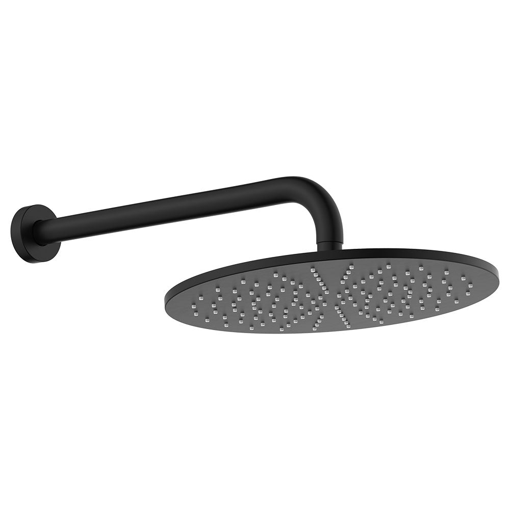 Fienza 411109B-B Empire Slim Shower Arm Set, Matte Black