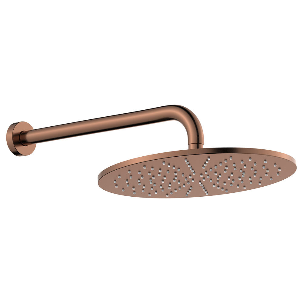 Fienza 411109CO-B Empire Slim Shower Arm Set, Brushed Copper