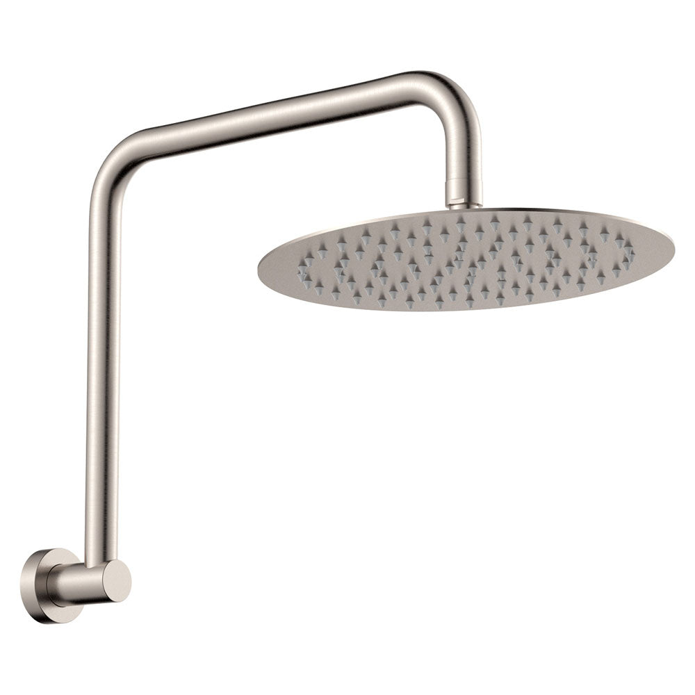 Fienza 411125COBN-A Kaya Gooseneck Shower Arm Set, Brushed Nickel