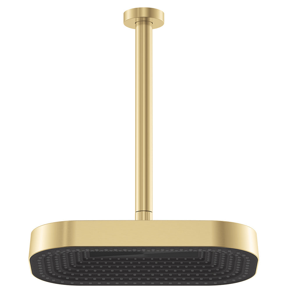 Fienza 411139UB-C Kuro Shower Dropper Set, Soft Square Head, Urban Brass