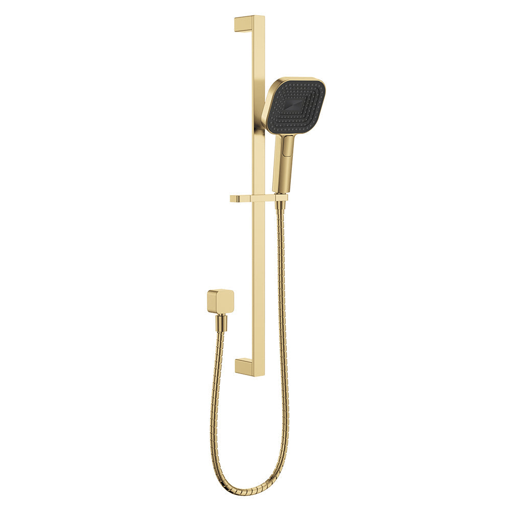 Fienza 444139UB Kuro Rail Shower Soft Square Head, Urban Brass
