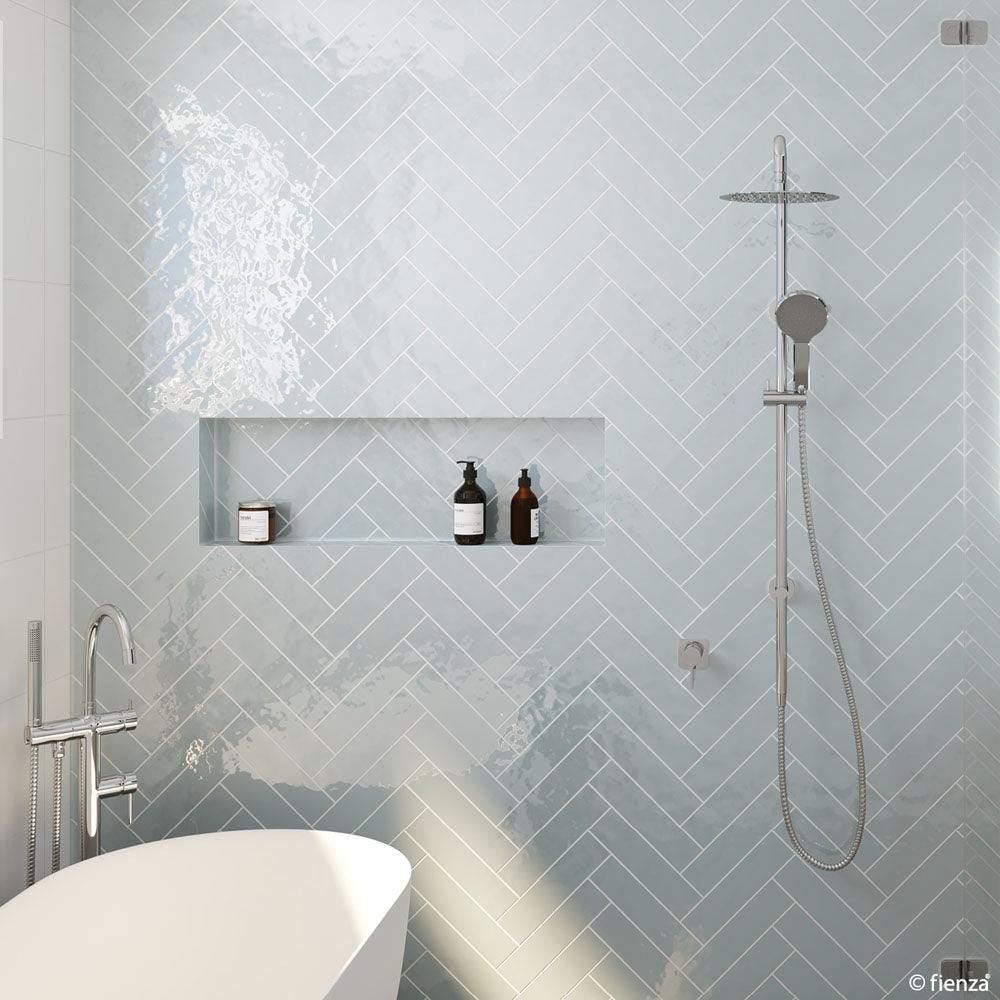 Fienza Kaya Brushed Nickel Twin Shower 455109Bn Showers