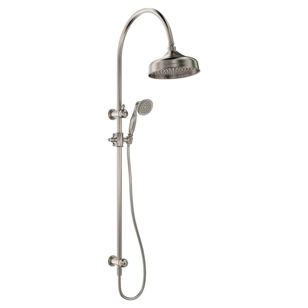 Fienza Lillian Twin Shower Brushed Nickel 455114Bn Showers